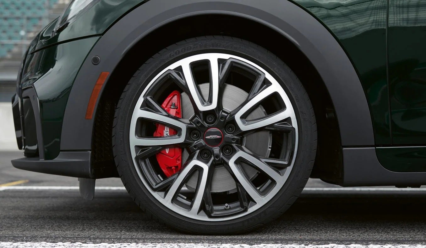 A closeup of one of the JCW wheels. | MINIDemo3 in Derwood MD